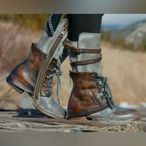 Freebird by Steven 'Ravi' Ice Leather Boots Size 9 M. Can Fit 8.5M. Hard 2 Find!